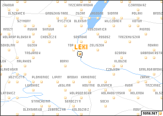 map of Łęki