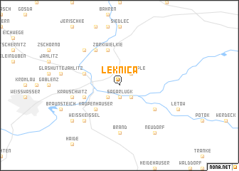 map of Łęknica