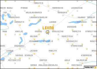 map of Łekno