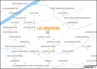 map of Le Landreau