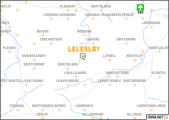 map of Le Leslay