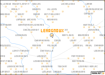 map of Le Magnoux