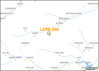 map of Le Malghe