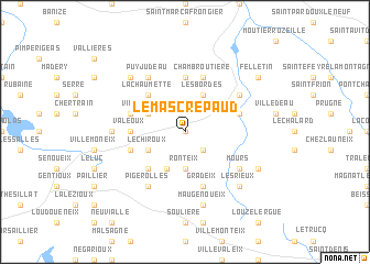 map of Le Mas-Crépaud