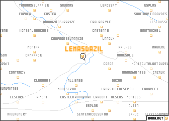 map of Le Mas-dʼAzil