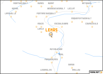 map of Le Mas