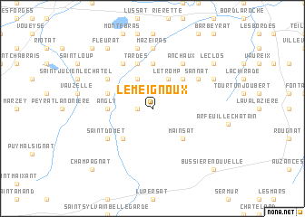 map of Le Meignoux