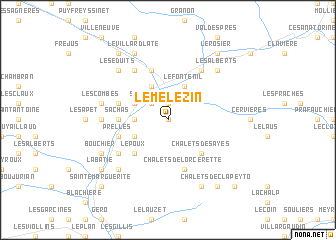 map of Le Mélézin