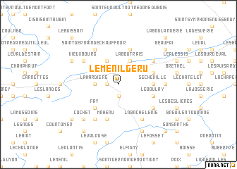 map of Le Ménil-Geru