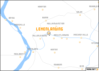 map of Lemen Landing