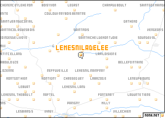 map of Le Mesnil-Adelée