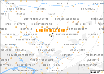 map of Le Mesnil-Aubry