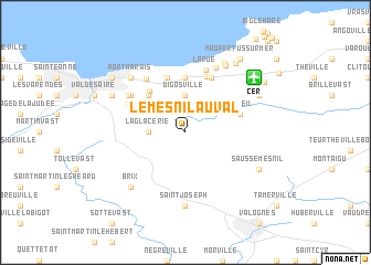 map of Le Mesnil-au-Val