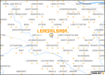 map of Le Mesnil-Simon