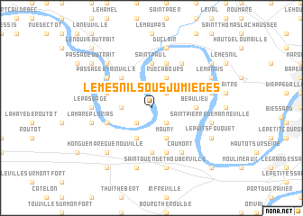 map of Le Mesnil-sous-Jumièges