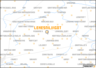 map of Le Mesnil-Vigot