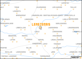 map of Le Mezerais