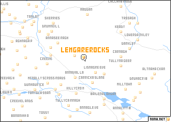 map of Lemgare Rocks