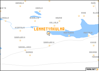 map of Lemmetynkulma