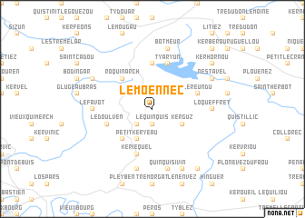 map of Le Moënnec