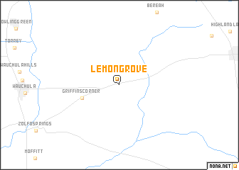 map of Lemon Grove