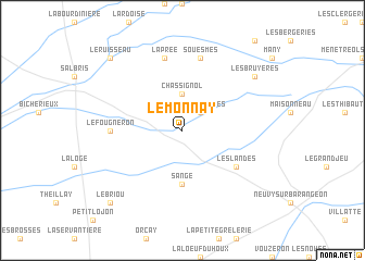 map of Le Monnay