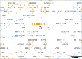 map of Le Monteil