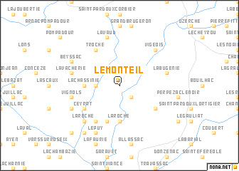 map of Le Monteil