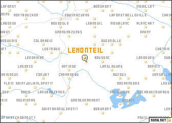 map of Le Monteil