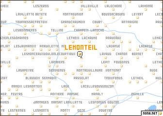 map of Le Monteil