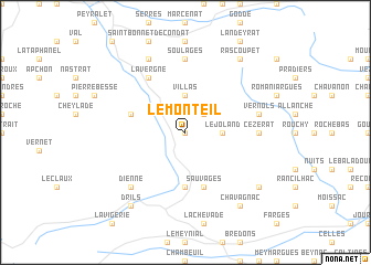 map of Le Monteil