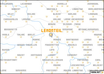 map of Le Monteil