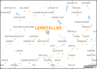 map of Le Montellier