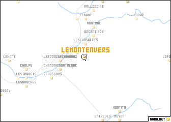 map of Le Montenvers