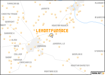 map of Lemont Furnace