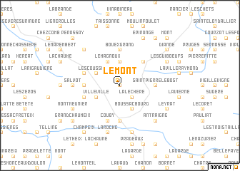 map of Le Mont