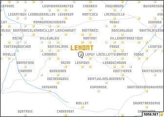 map of Le Mont