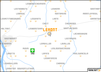map of Le Mont