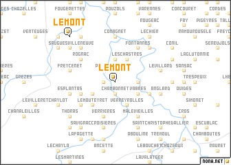 map of Le Mont