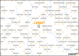 map of Le Mont