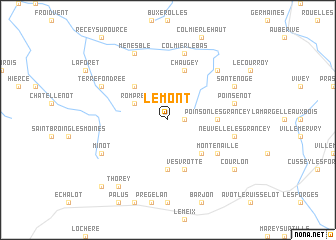 map of Le Mont