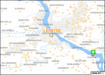 map of Lemoyne