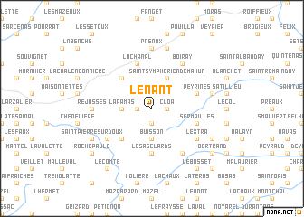 map of Le Nant