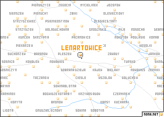 map of Lenartowice