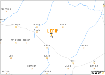 map of Léna