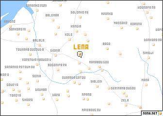 map of Léna