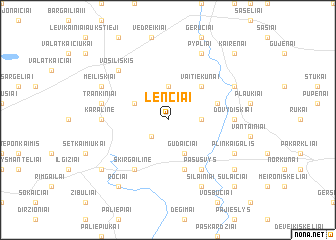 map of Lenčiai