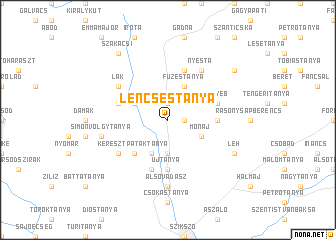 map of Lencséstanya