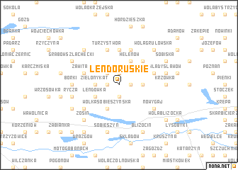 map of Lendo Ruskie