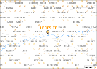 map of Lenešice